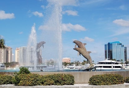 Dolphin Fountain in Bayfront Park, Sarasota, Florida